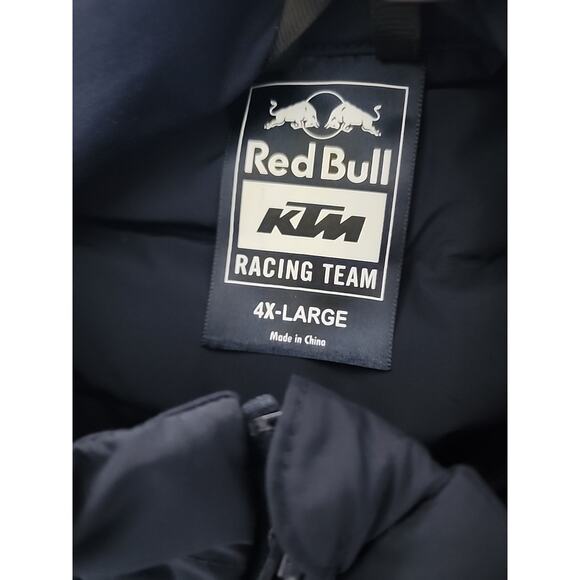 Red Bull KTM Racing Team Quilted Jacket Mens 4XL Blue Full Zip Team Issued - Picture 4 of 4